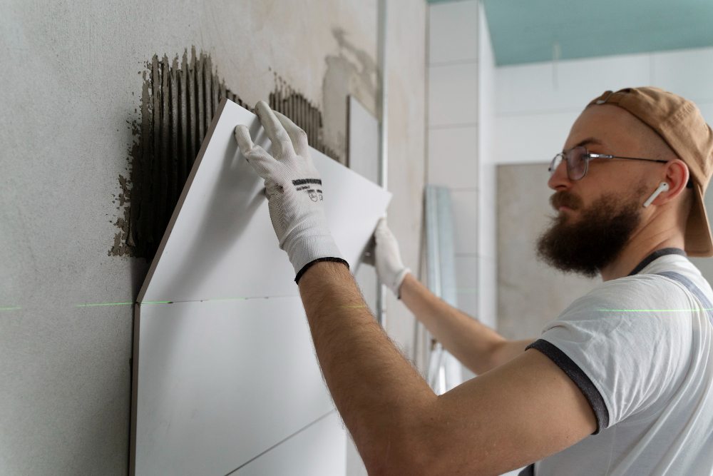 pose carrelage mural salle de bain