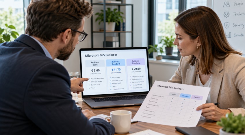 Comparaison des licences Microsoft 365