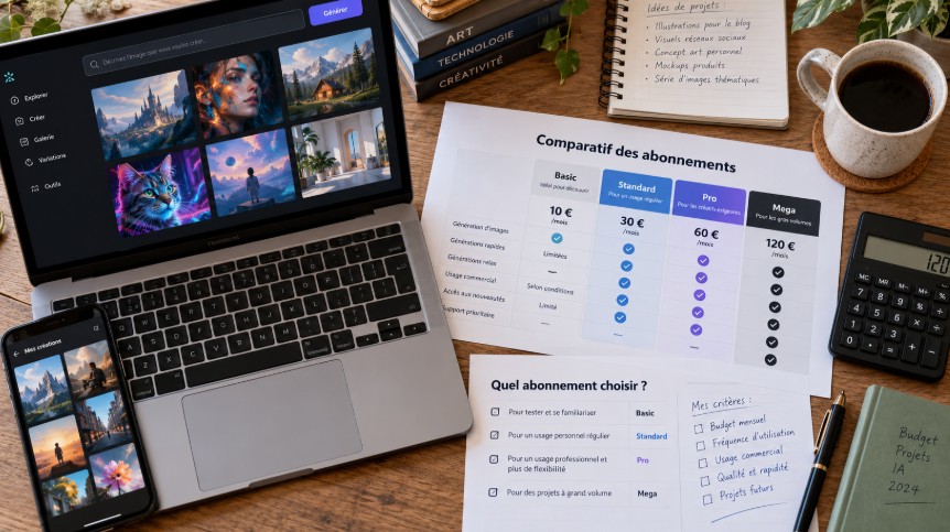 Comparatif des abonnements Midjourney